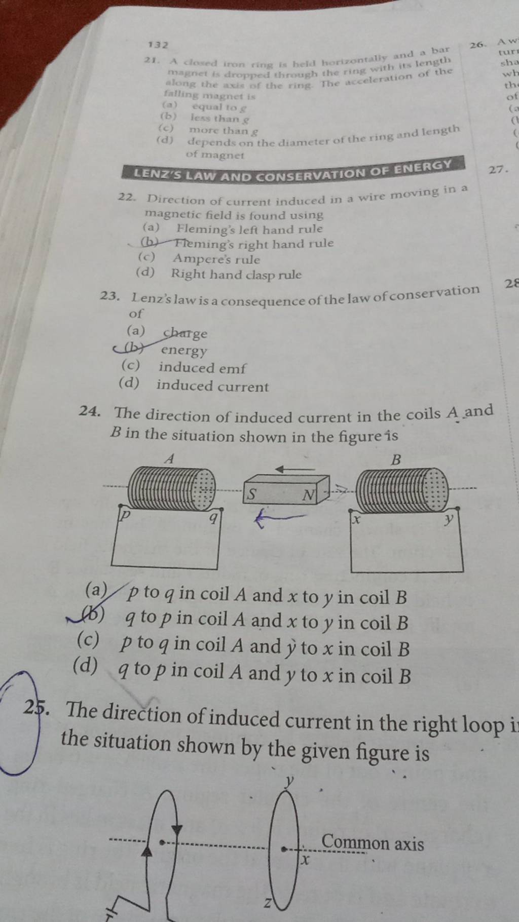 Lenzs law is a consequence of the law of conservation of Filo
