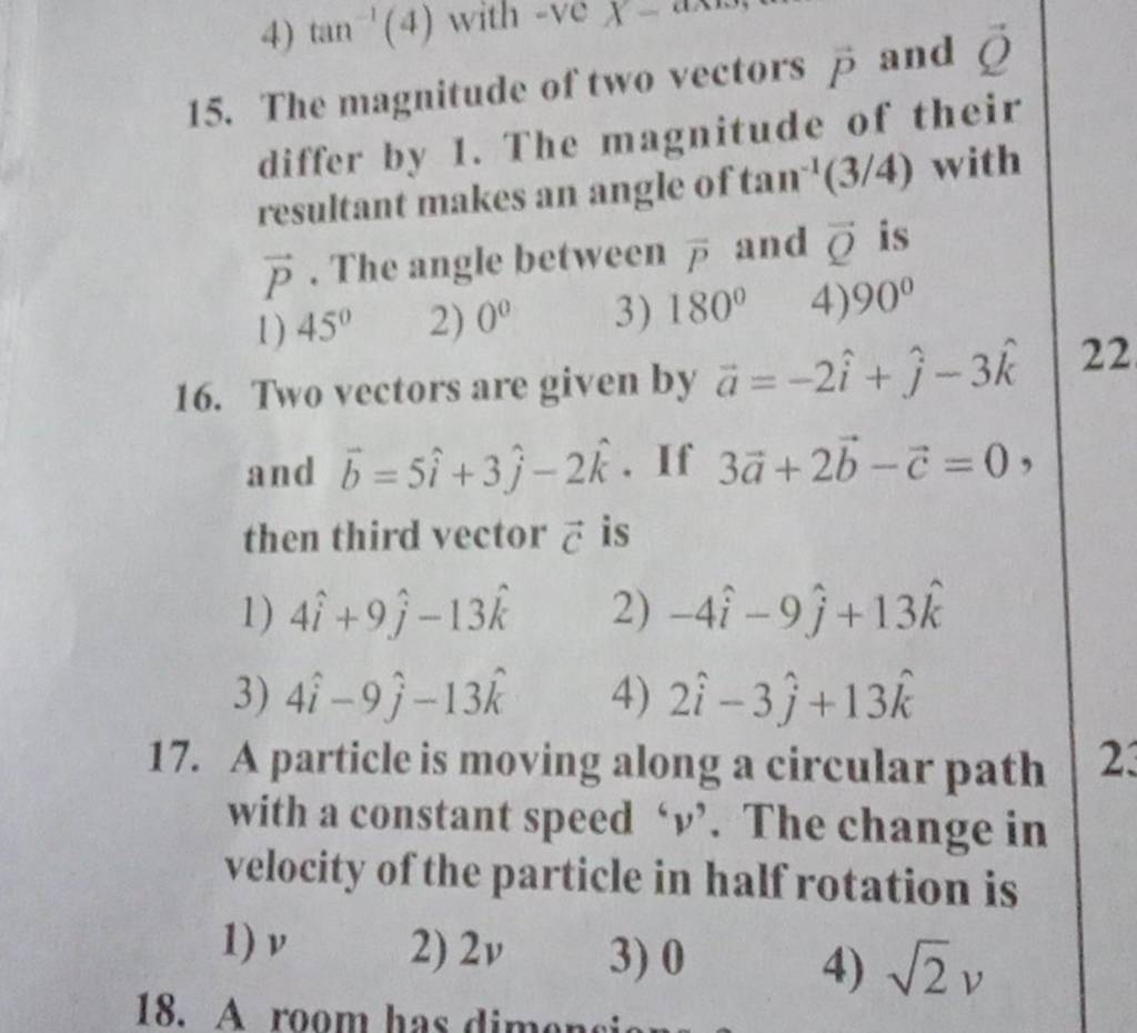 A Particle Is Moving Along A Circular Path With A Constant Speed V . The..