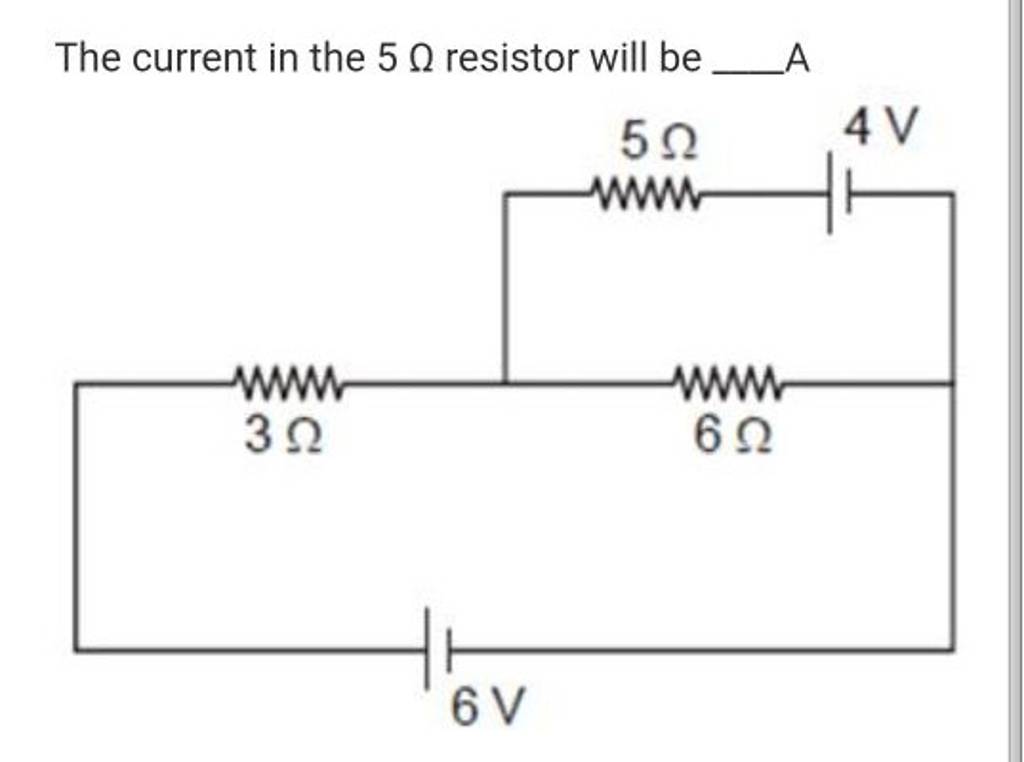 The current in the 5Omega resistor will be Filo