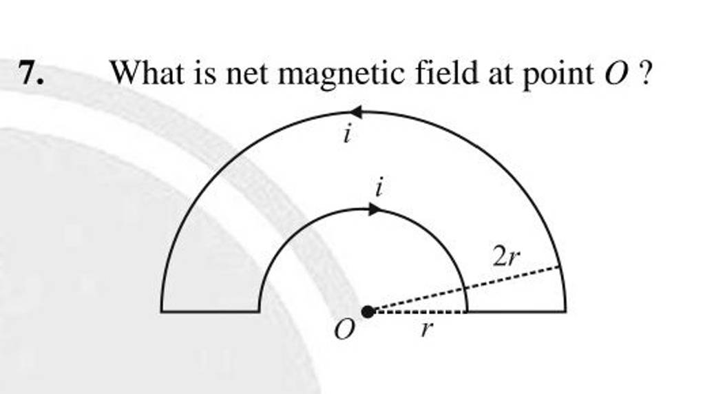 7. What is net field at point O ? Filo