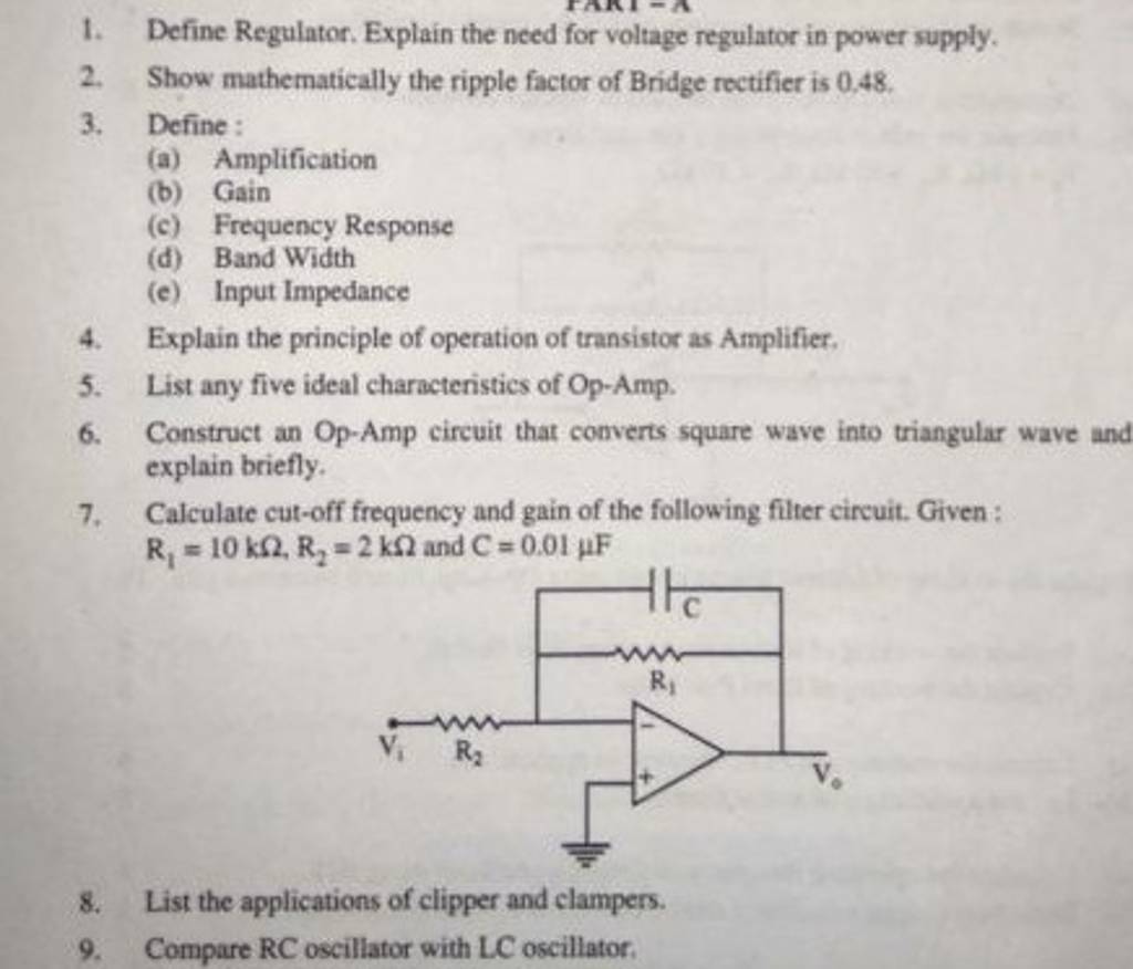 Define Regulator. Explain the need for voltage regulator in power supply...