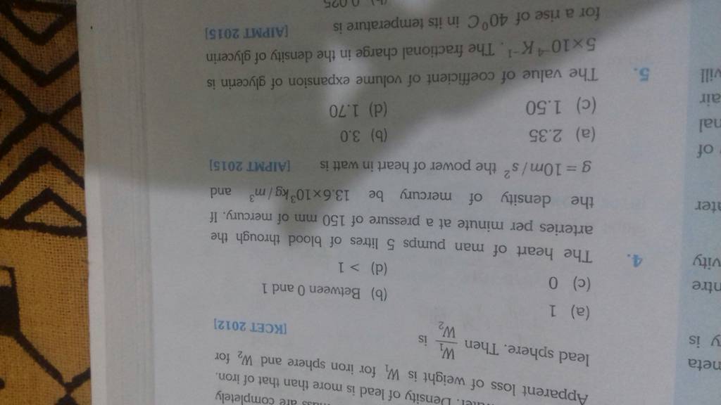 lead sphere. Then W1 is W1 for iron sphere and W2 for Filo