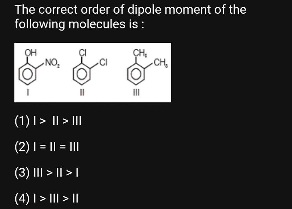 the-correct-order-of-dipole-moment-of-the-following-molecules-is-filo