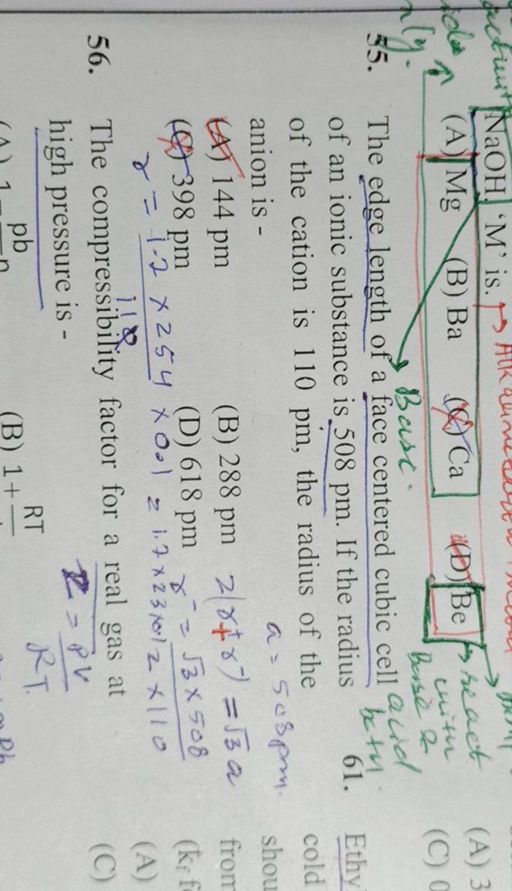 Edge Length Of A Face Centered Cubic