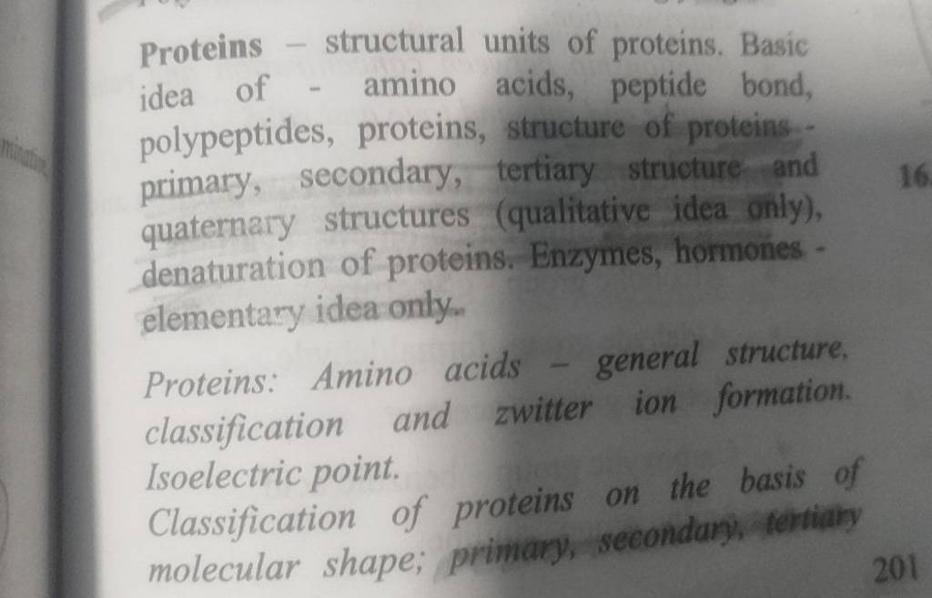 Proteins structural units of proteins. Basic idea of amino acids, pep..