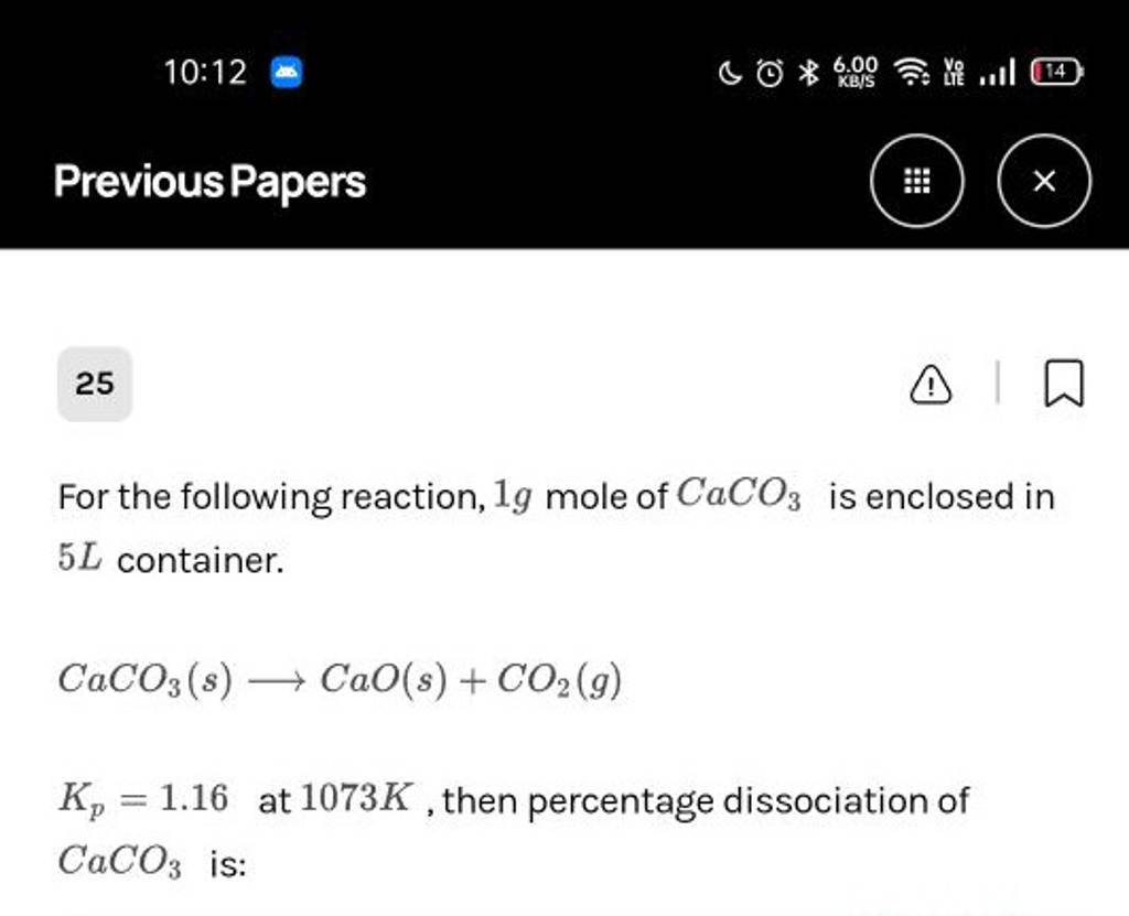 10 12 Previous Papers For The Following Reaction 1g Mole Of CaCO3 Is En 10-12-previous-papers-for-the-following-reaction-1g-mole-of-caco3-is-en