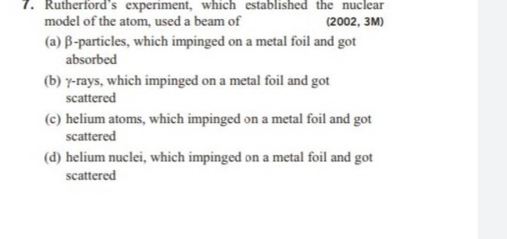 rutherford experiment which established the nuclear