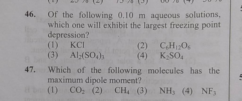 which-of-the-following-molecules-has-the-maximum-dipole-moment-filo