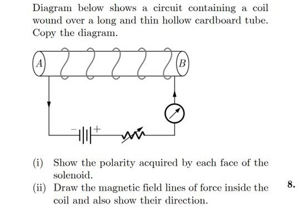 The Diagram Shows A Coil Wound Around A U Shape Soft vrogue.co