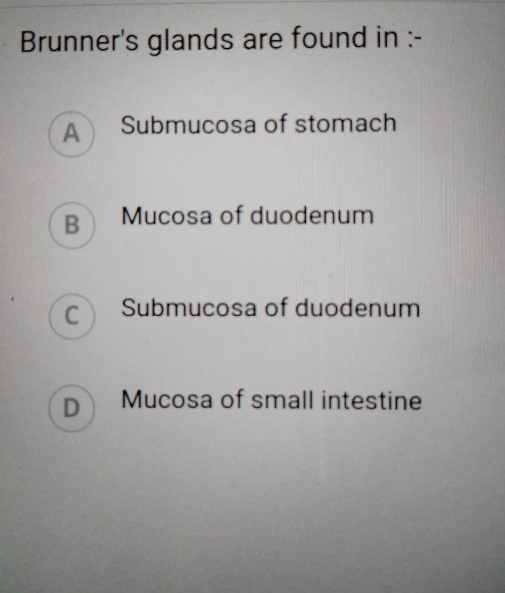 Brunner's glands are found in Filo