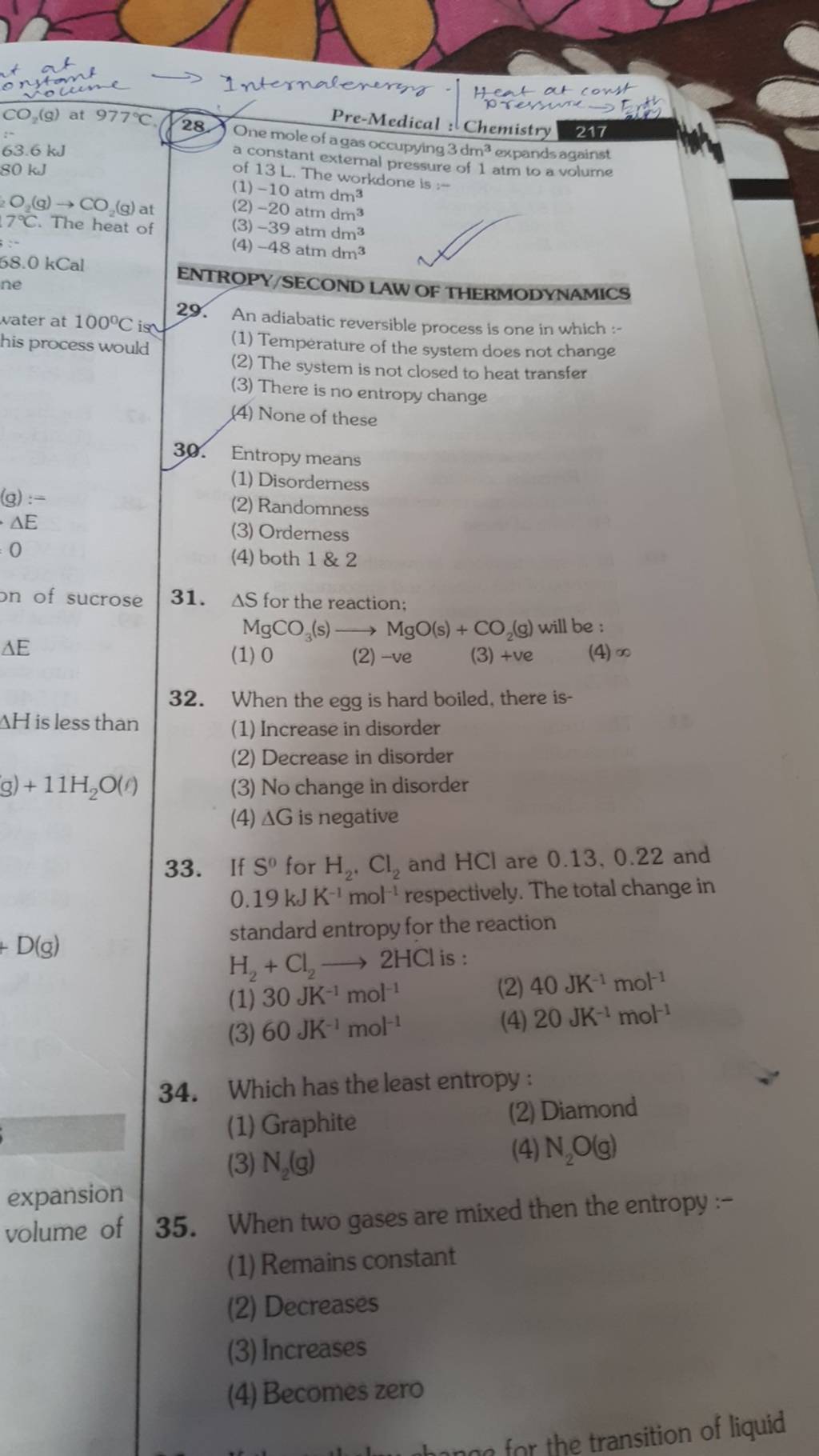 his process would As for the reaction: MgCO3 ( s) MgO(s)+CO2 ( g) will be..