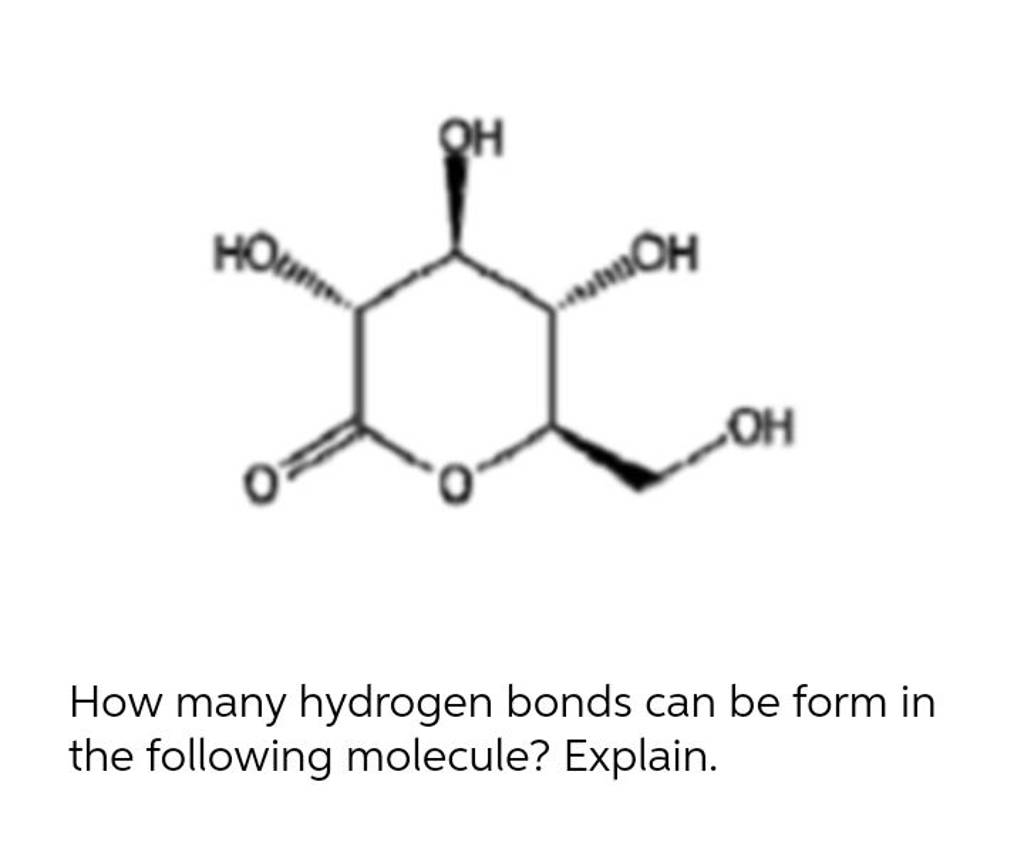 How Many Hydrogen Bonds Can Be Form In The Following Molecule Explain