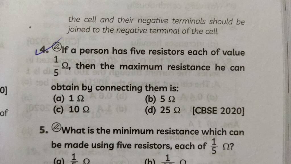 the cell and their negative terminals should be joined to the negative te..