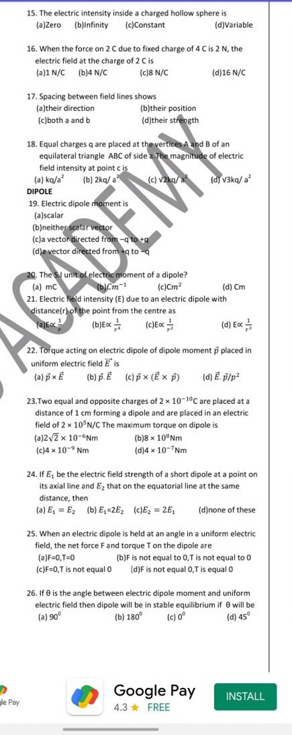 solved-physcis-help-figure-1-consider-an-electric-dipole-located