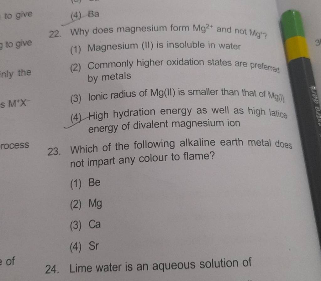 Why does magnesium form Mg2+ and not Mg++? Filo