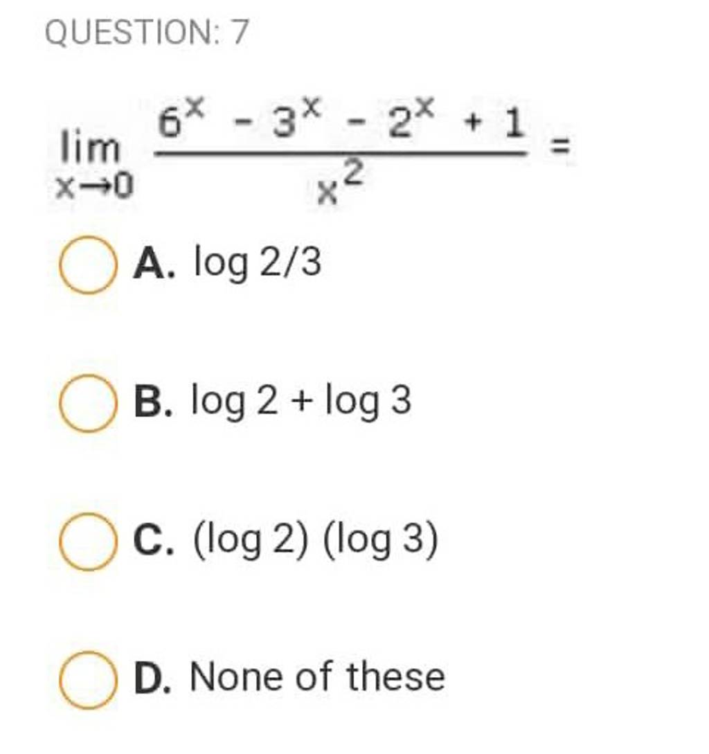 Integrate the function : e5 log x e4 log xe3 log x e2 log x