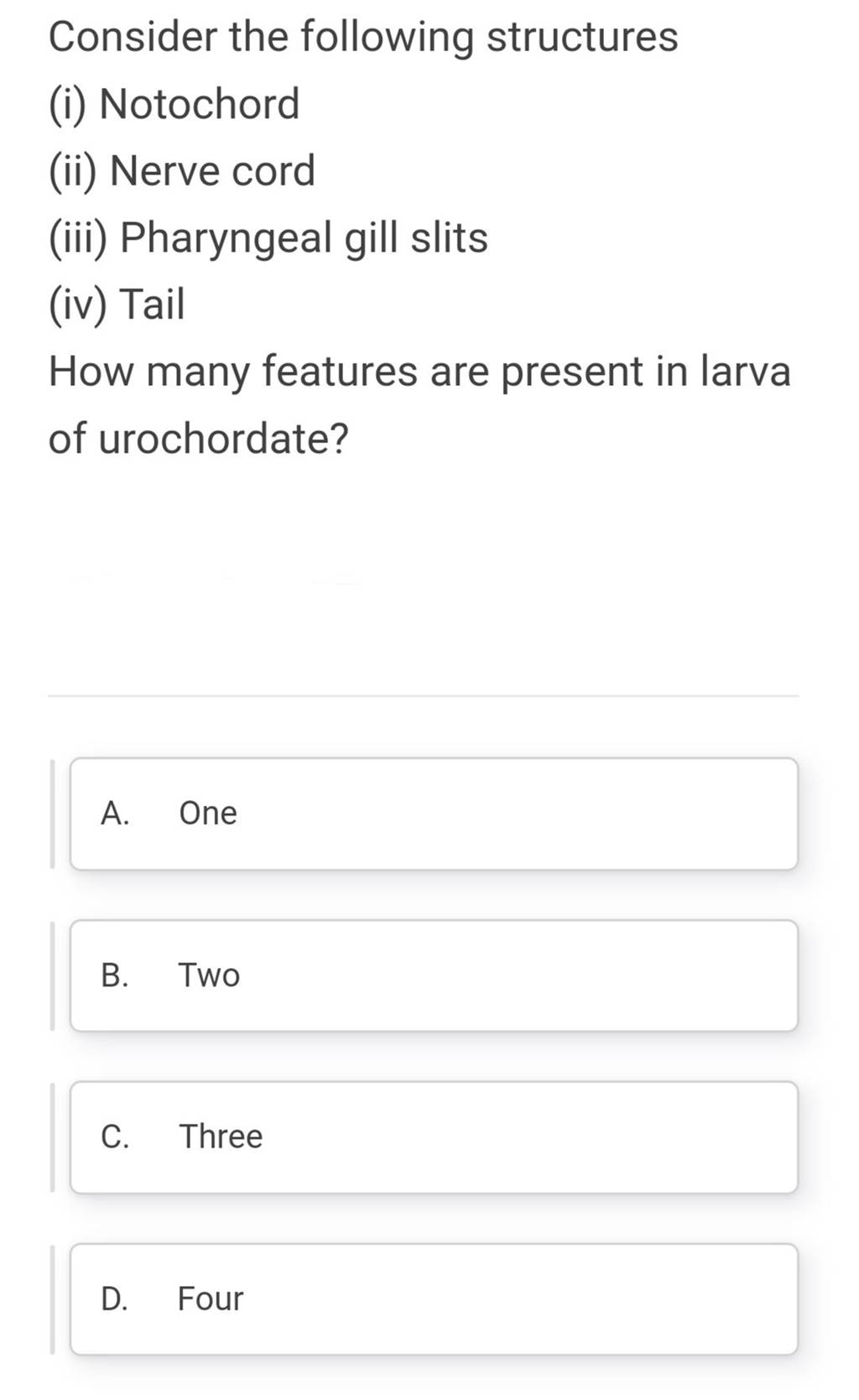 Consider The Following Structures (i) Notochord (ii) Nerve Cord (iii) Pha..