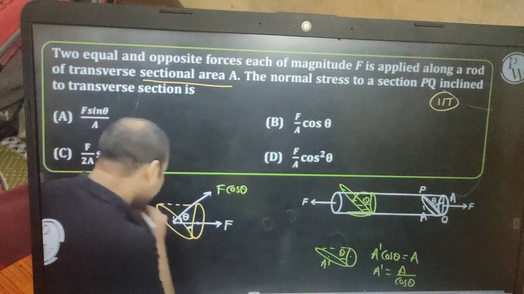 Two Equal And Opposite Forces Each Of Magnitude F Is Applied Along A Rod