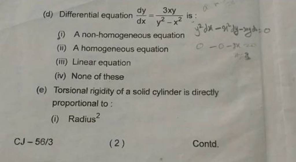 Torsional rigidity of a solid cylinder is directly proportional to