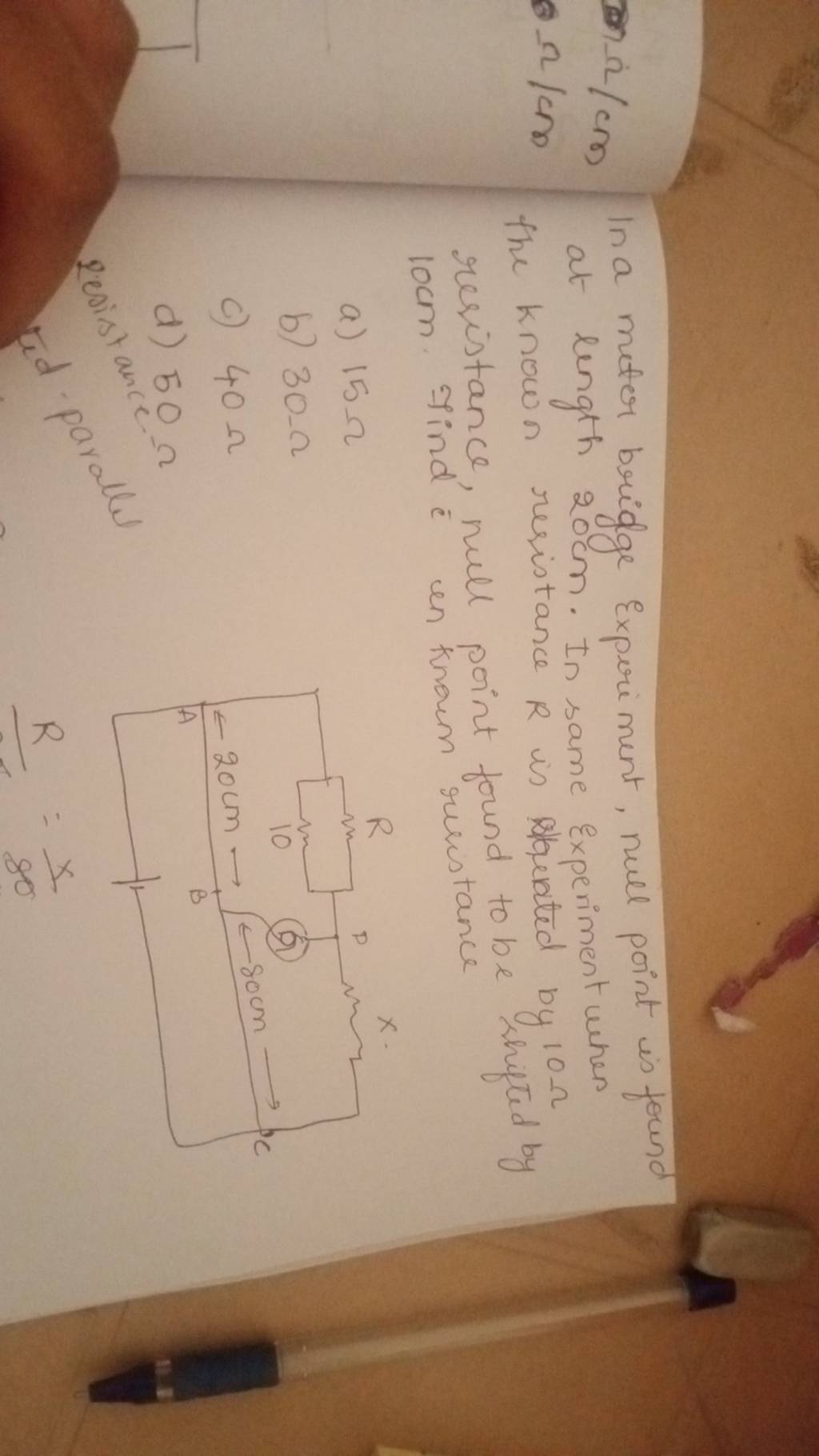 En 2 cm In A Meter Brigge Experiment Null Point Is Found cm At Lengt en-2-cm-in-a-meter-brigge-experiment-null-point-is-found-cm-at-lengt