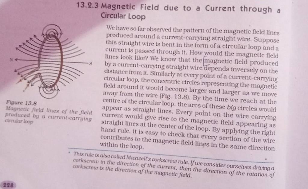 13.2.3 Magnetic Field due to a Current through a Circular Loop We have so..
