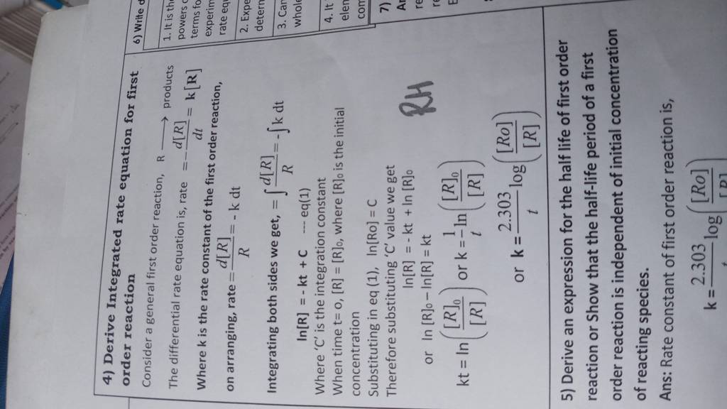 5-derive-an-expression-for-the-half-life-of-first-order-reaction-or-show