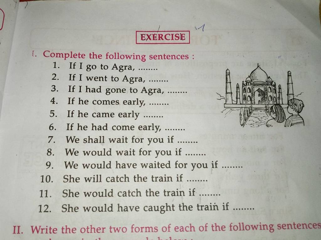 exercise 2 complete the sentences with the words given