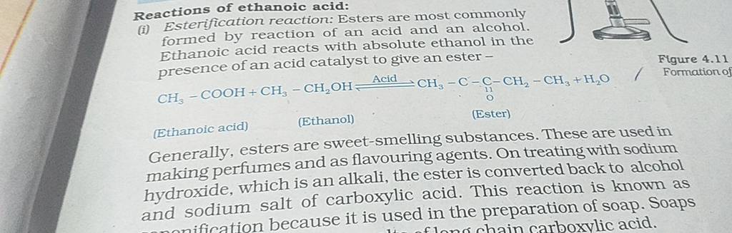 Reactions Of Ethanoic Acid I Esterification Reaction Esters Are Most 3495