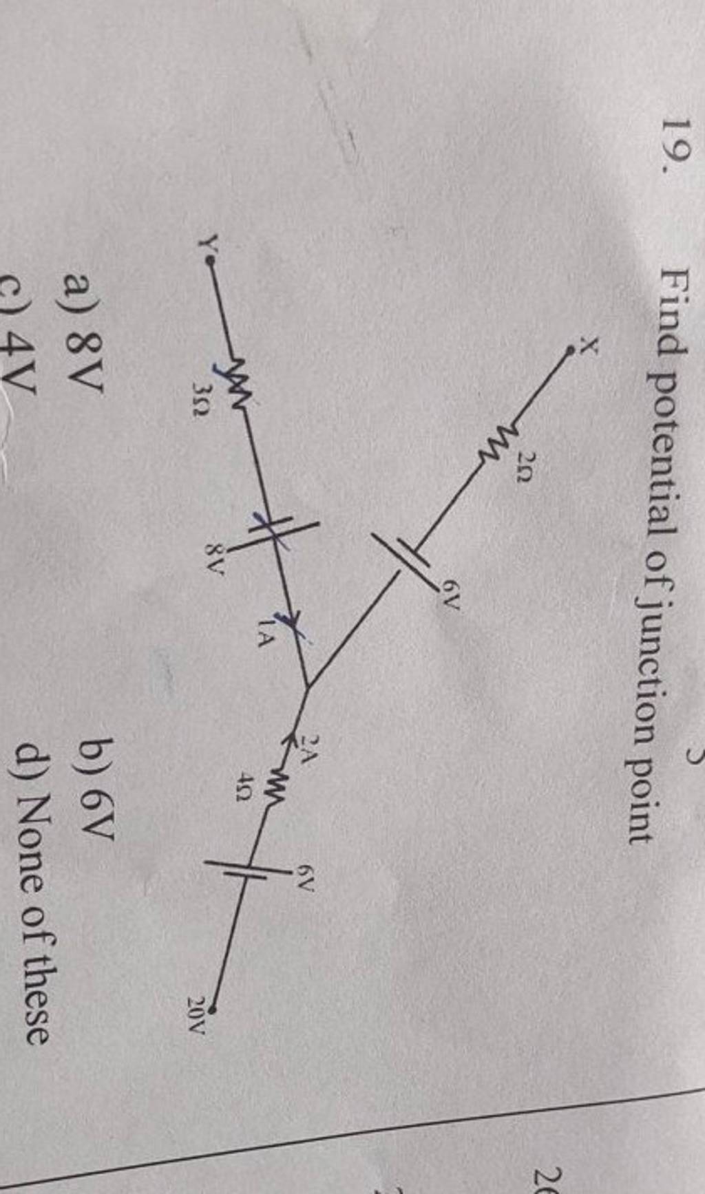Find potential of junction point Filo