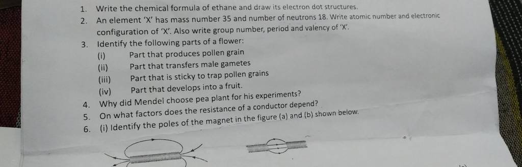 write the molecular formula of ethane and draw its electronic structure