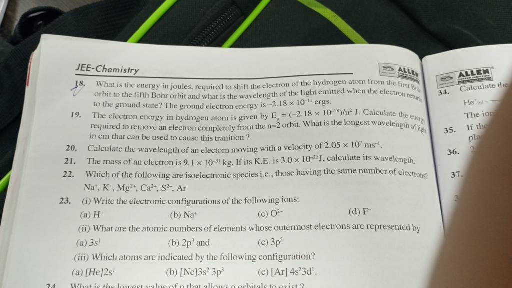 what-are-the-atomic-numbers-of-elements-whose-outermost-electrons-are-re