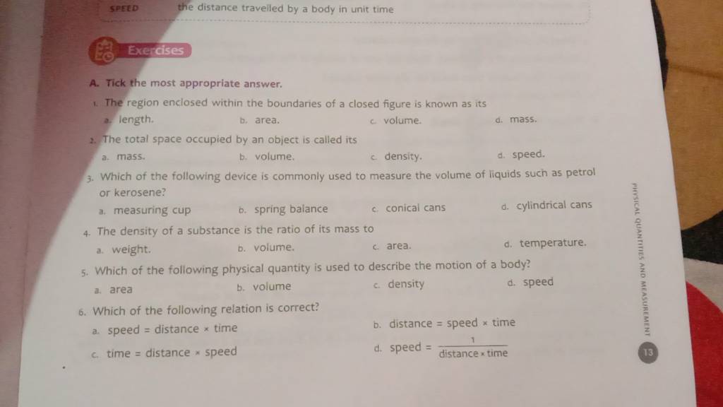 the arrangement of space occupied by an object is called its