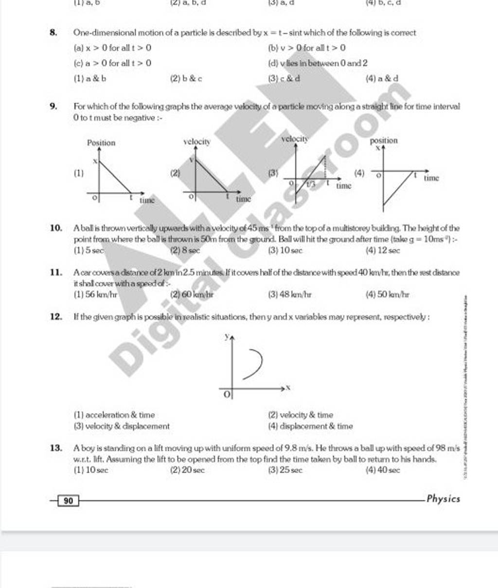 If the given graph is posstble in realistic situations, then y and x vari..