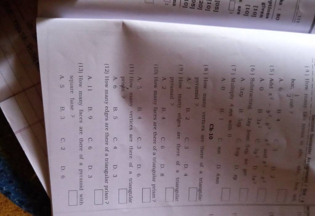 How many edges are there of a triangular pyramid? Filo