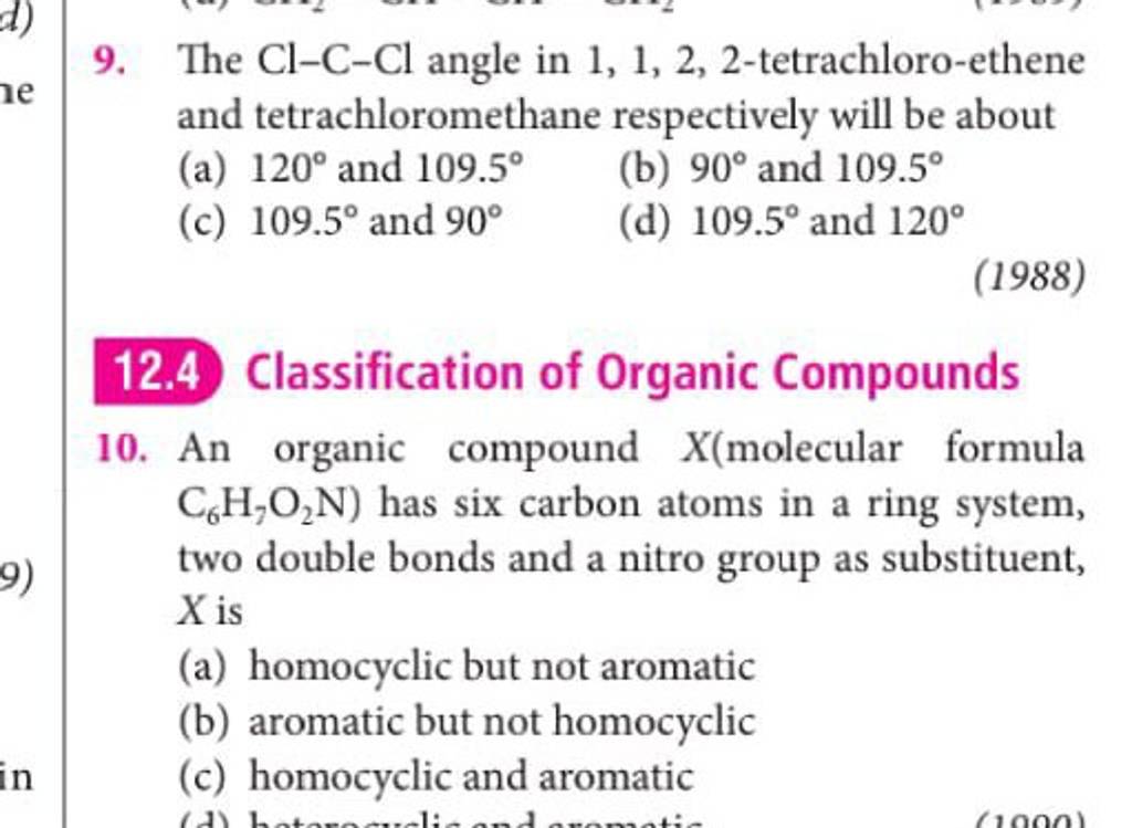 124 Classification Of Organic Compounds 10 An Organic Compound X Mole 5025