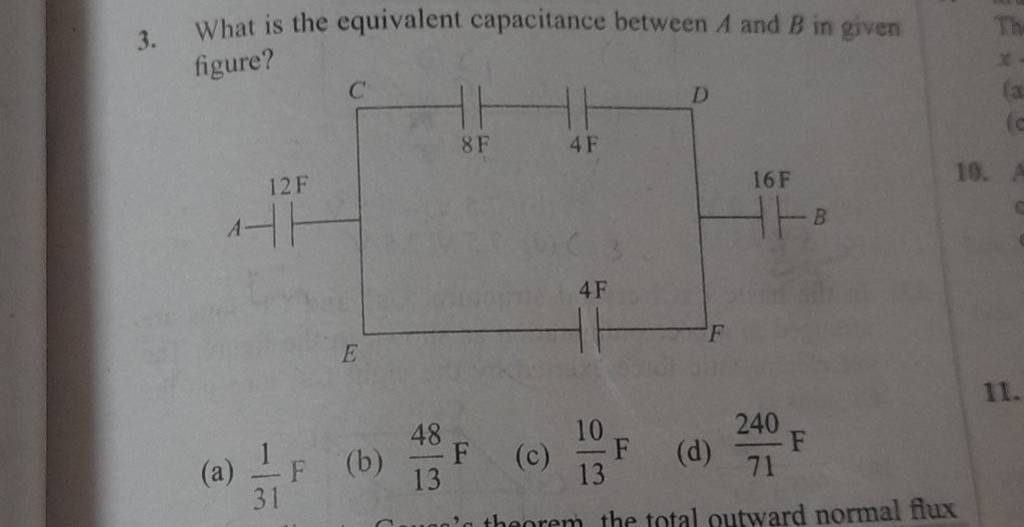 What Is The Equivalent Capacitance Between A And B In Given Figure? | Filo