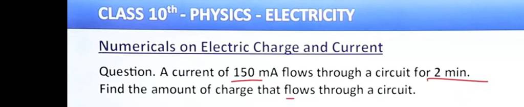 CLASS 10 PHYSICS ELECTRICITY NUMERICALS WITH SOLUTIONS PDF visual data 8