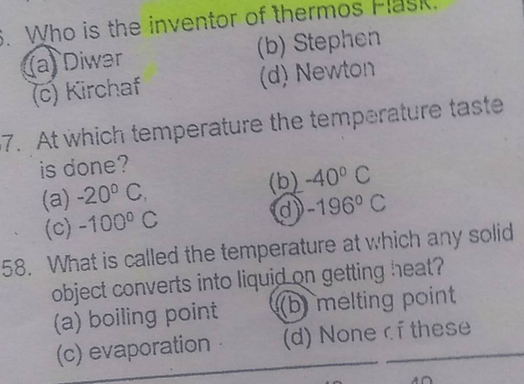 Who is the inventor of thermos Fiask. Filo