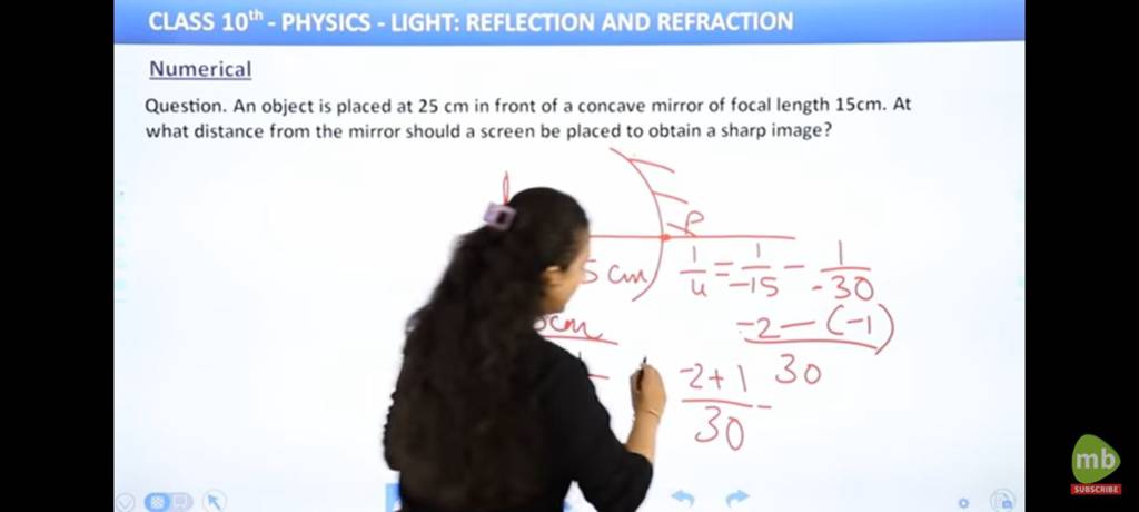 extra numerical questions for class 10 physics light reflection and refraction