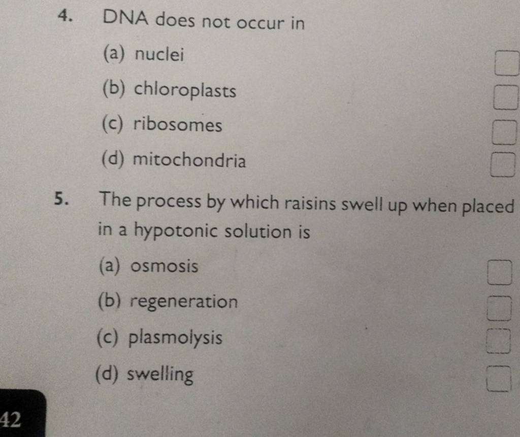 The process by which raisins swell up when placed in a hypotonic solution..