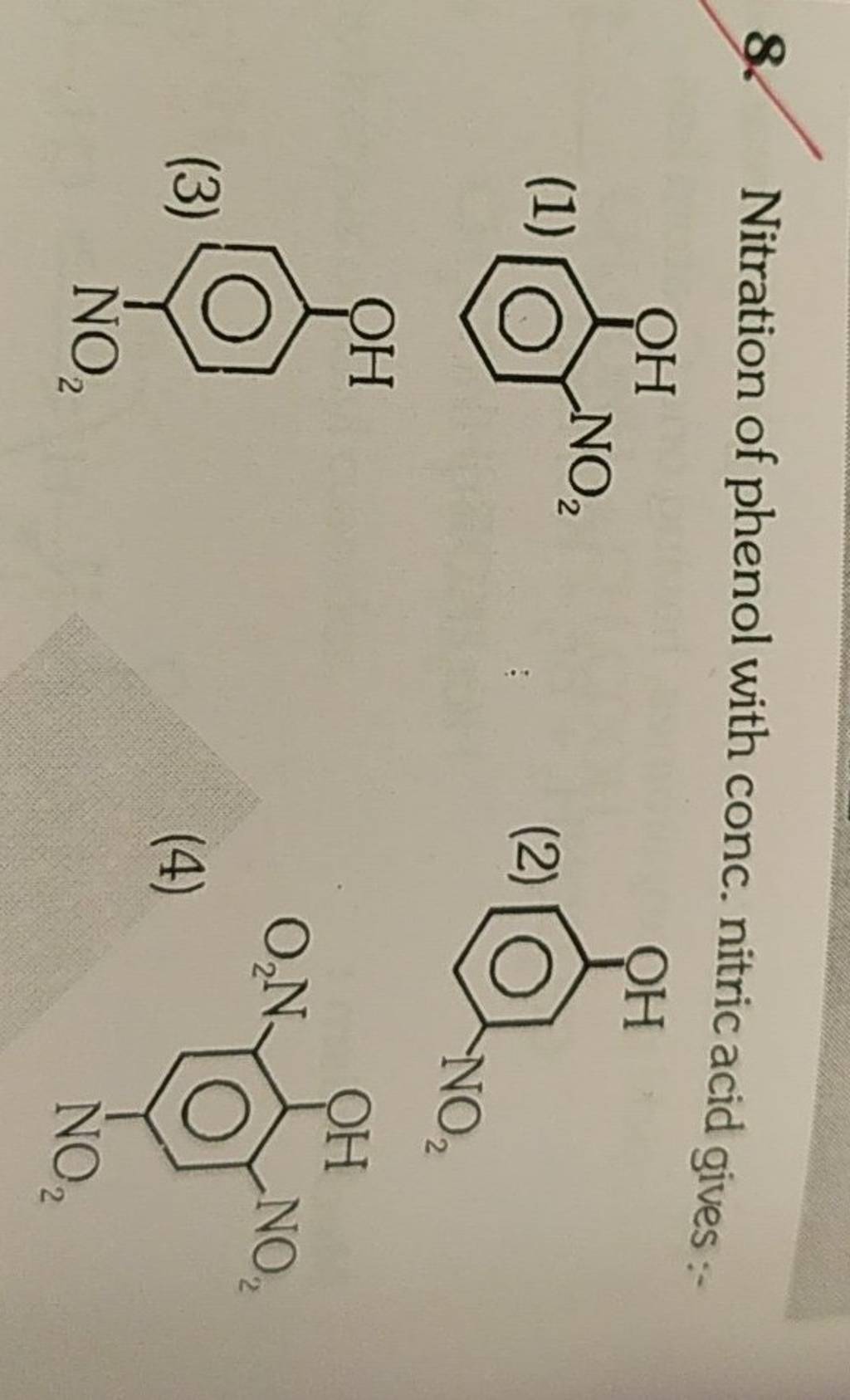 Nitration Of Phenol With Conc Nitric Acid Gives Filo