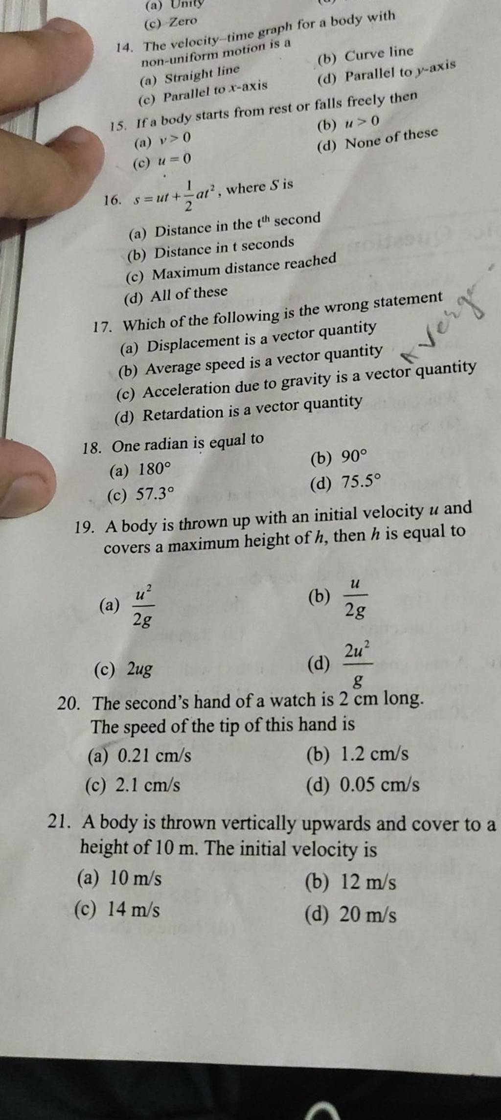 the-velocity-time-graph-for-a-body-with-non-uniform-motion-is-a-filo