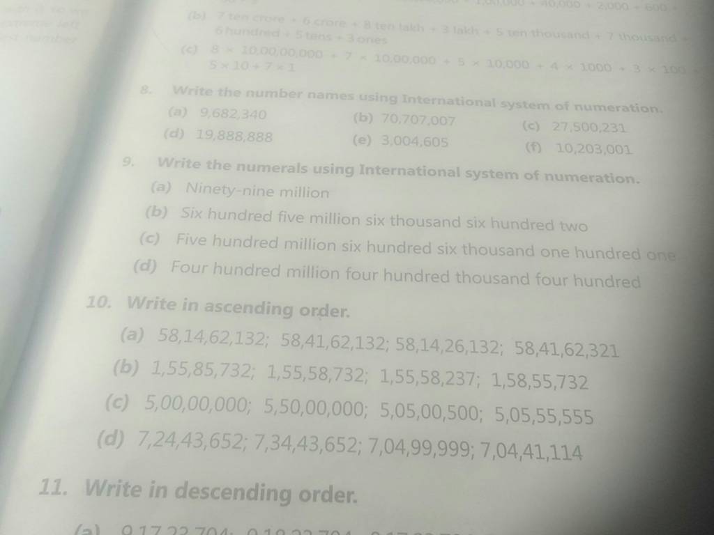 HOW TO WRITE NUMBER NAMES IN INTERNATIONAL PLACE VALUE SYSTEM visual data 7