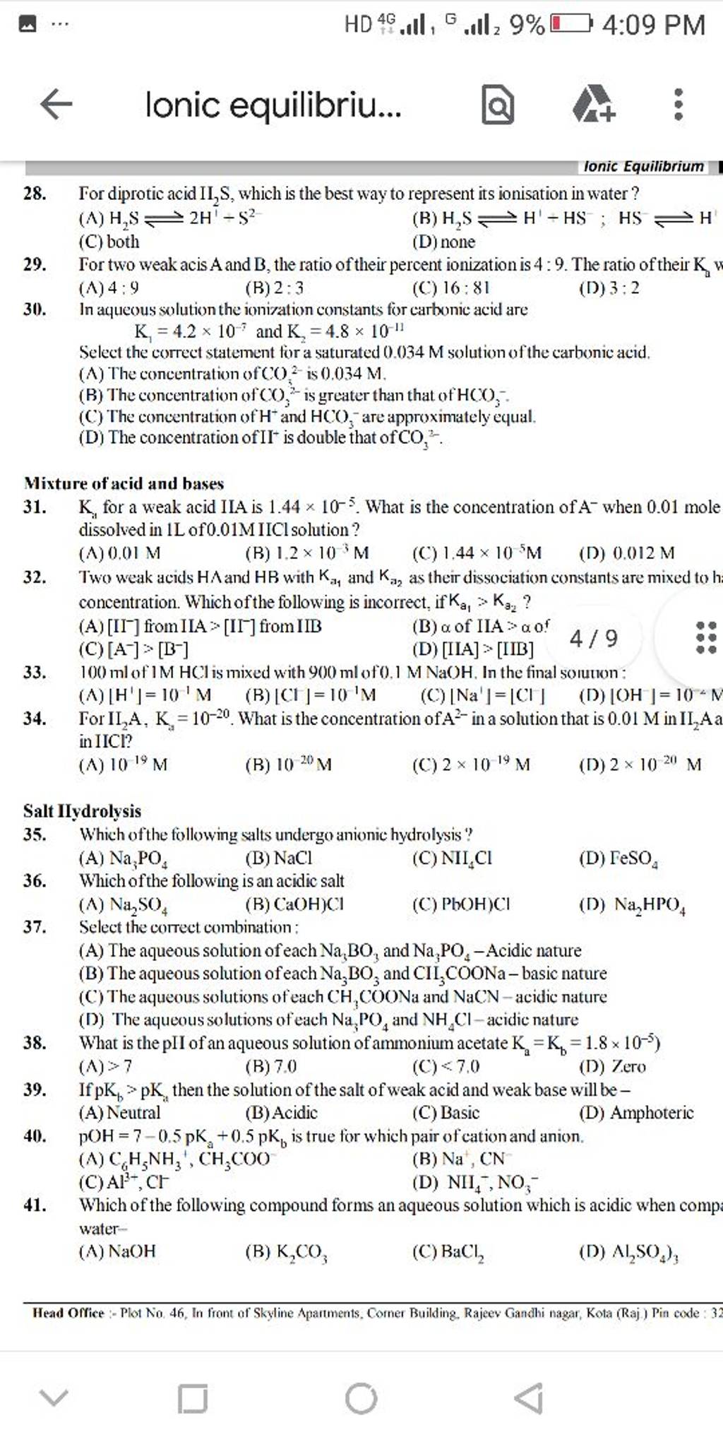 which-of-the-following-compound-forms-an-aqueous-solution-which-is-acidic