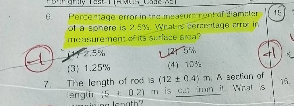 percentage-error-in-the-measurement-or-diameter-of-a-sphere-is-2-5-what