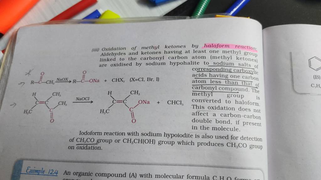 Iii Oxidation Of Methyl Ketones By Haloform Reaction Aldehydes And Ket