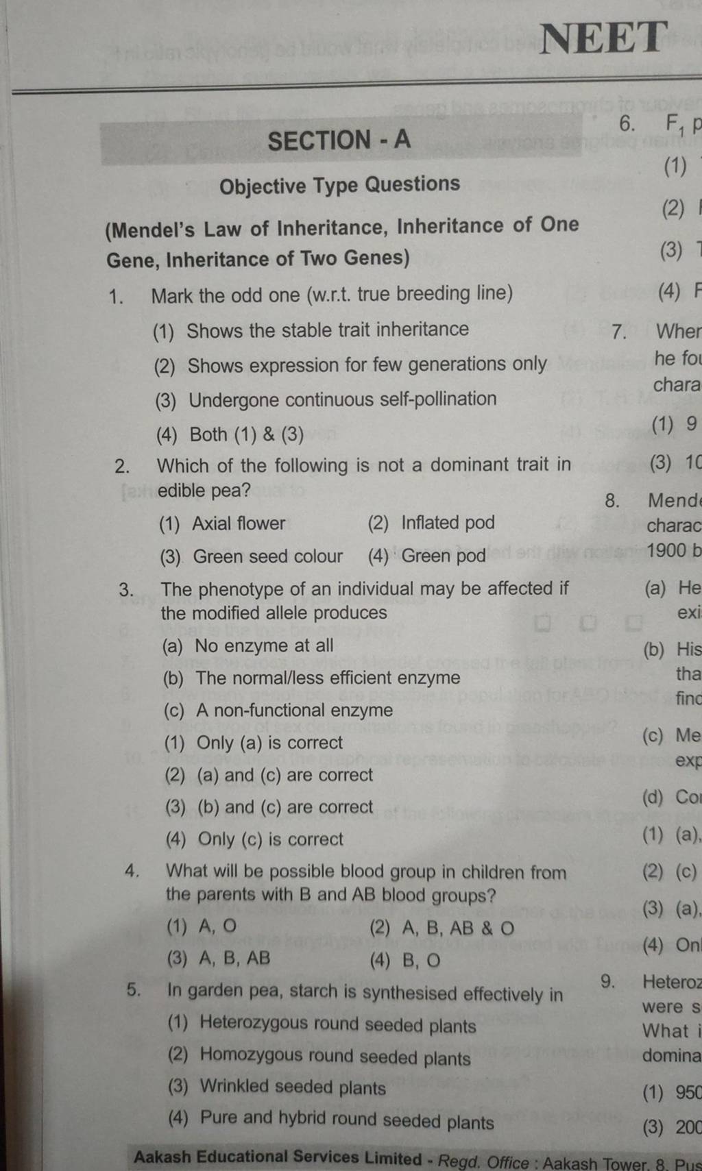 section-a-6-f1-1-objective-type-questions-filo