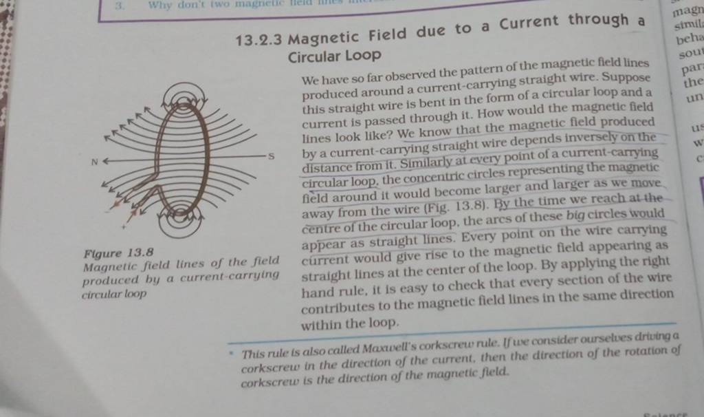 13.2.3 Magnetic Field due to a Current through a Circular Loop We have so..