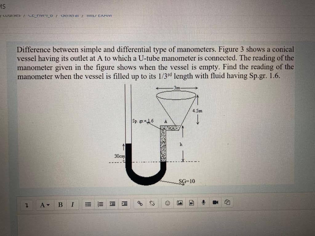 Difference between simple and differential type of manometers. Figure 3 s..