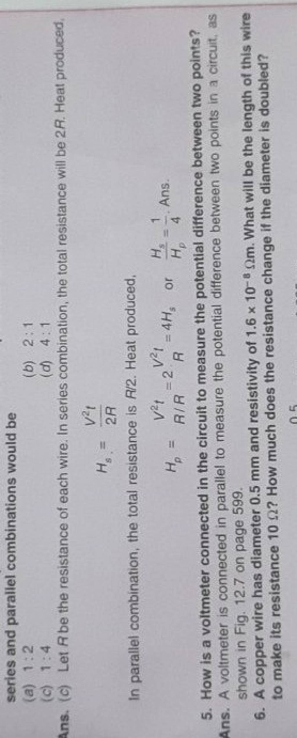 series and parallel combinations would be Filo